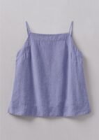 Square Neck Garment Dyed Linen Tank | Iris